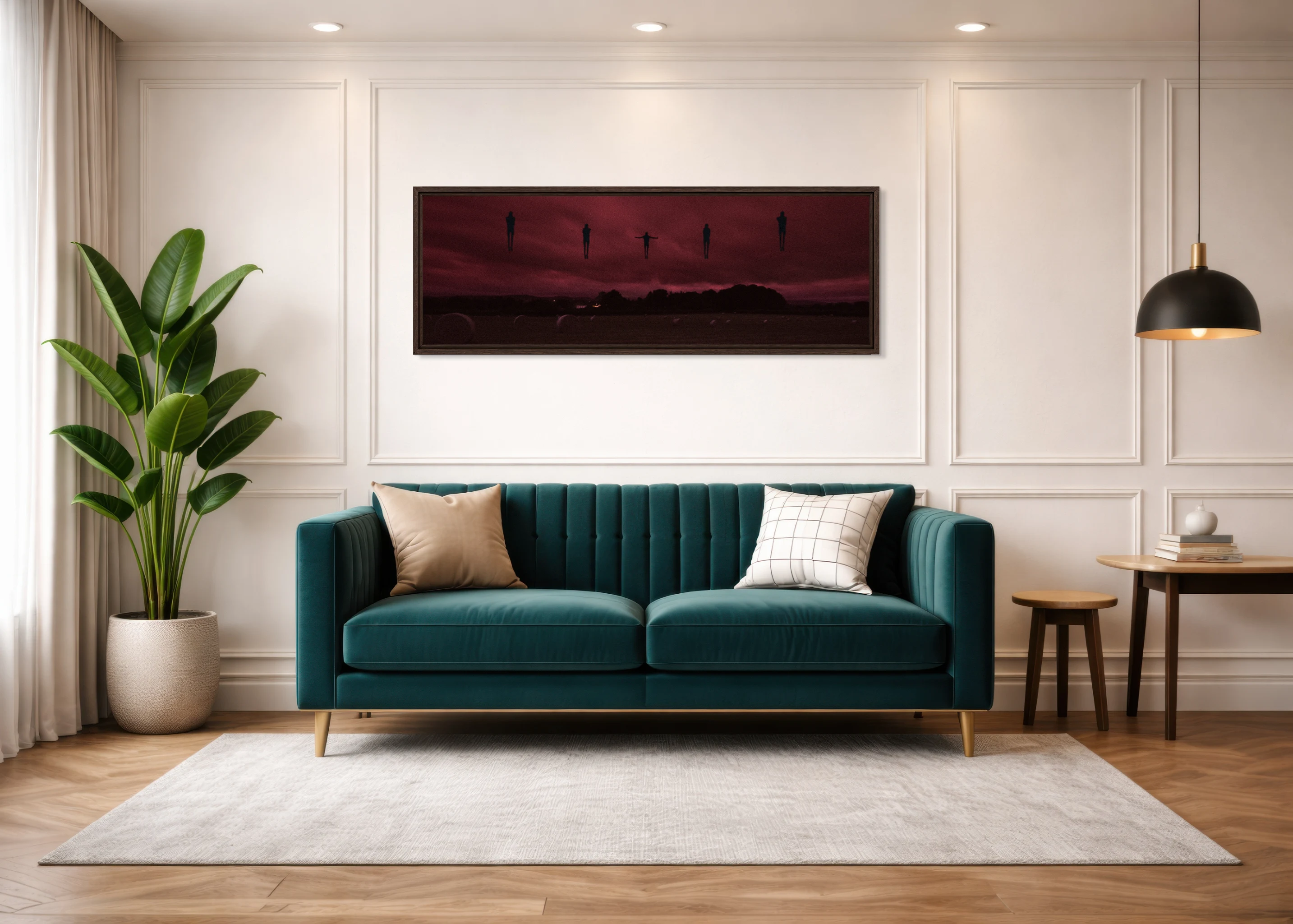 3:1 Panoramic photographic print displayed in a room